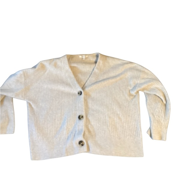 Madewell Soft Ribbed Pullover in Light Cream - Picture 2 of 5